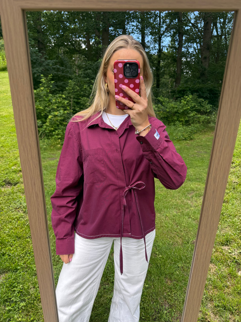 Upcycled blouse Capri