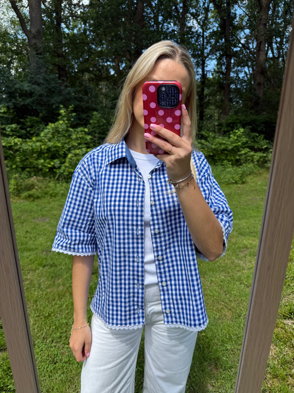 Upcycled blouse Miami
